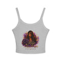 Women's Crop Tank Top - 'Reign' Floral Portrait Graphic