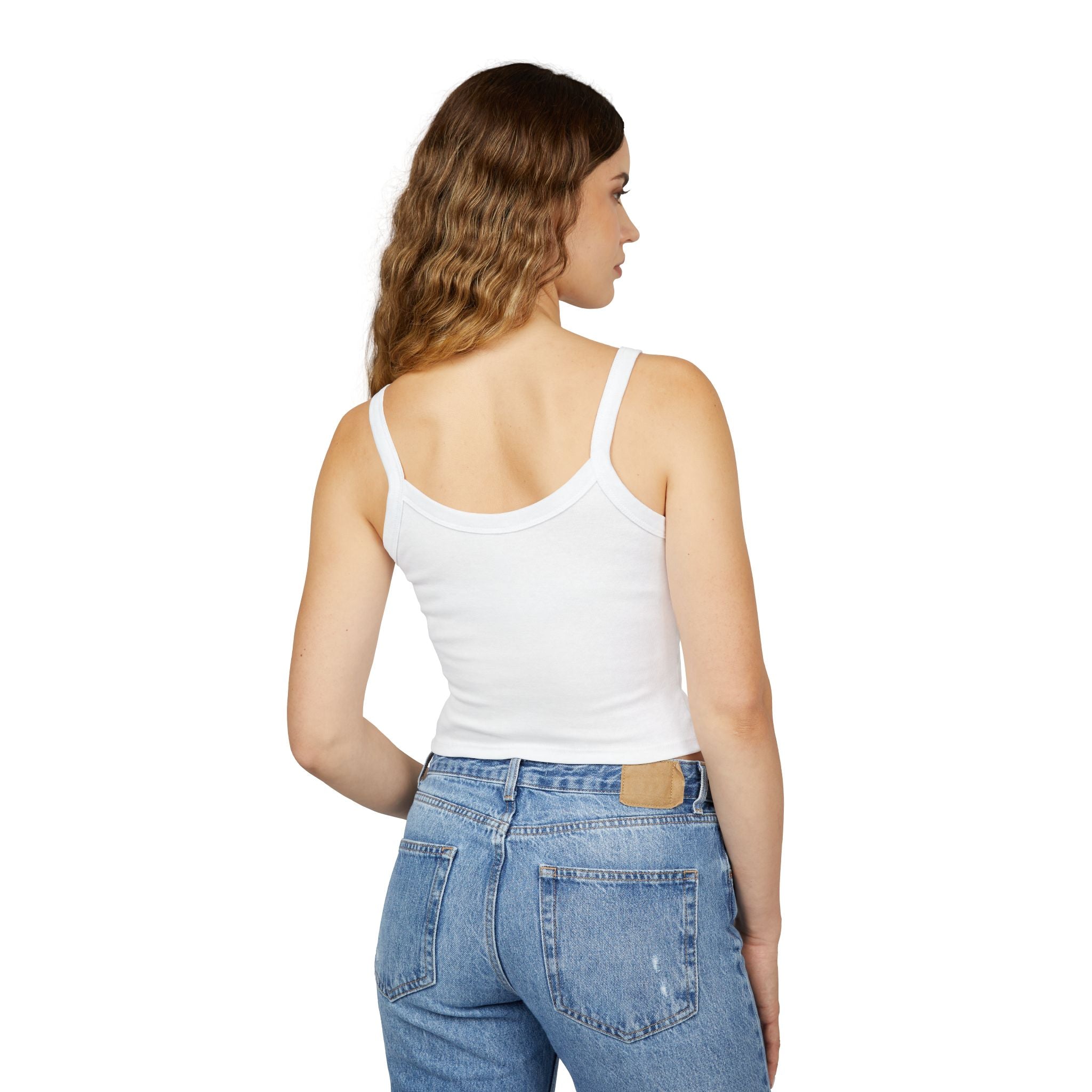 Women's Crop Tank Top - 'Reign' Floral Portrait Graphic