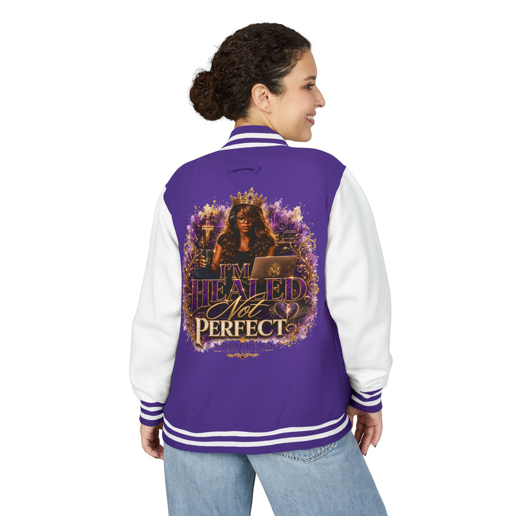 Unisex Heavyweight 'Healing Reign' Letterman Jacket