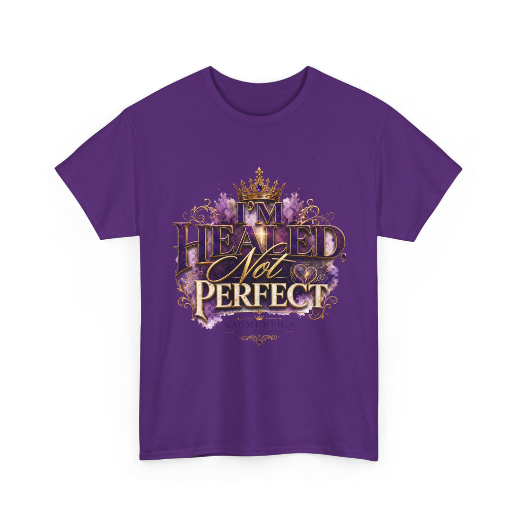 Faith T-Shirt — 'Healed Not Perfect' Inspirational Christian Tee