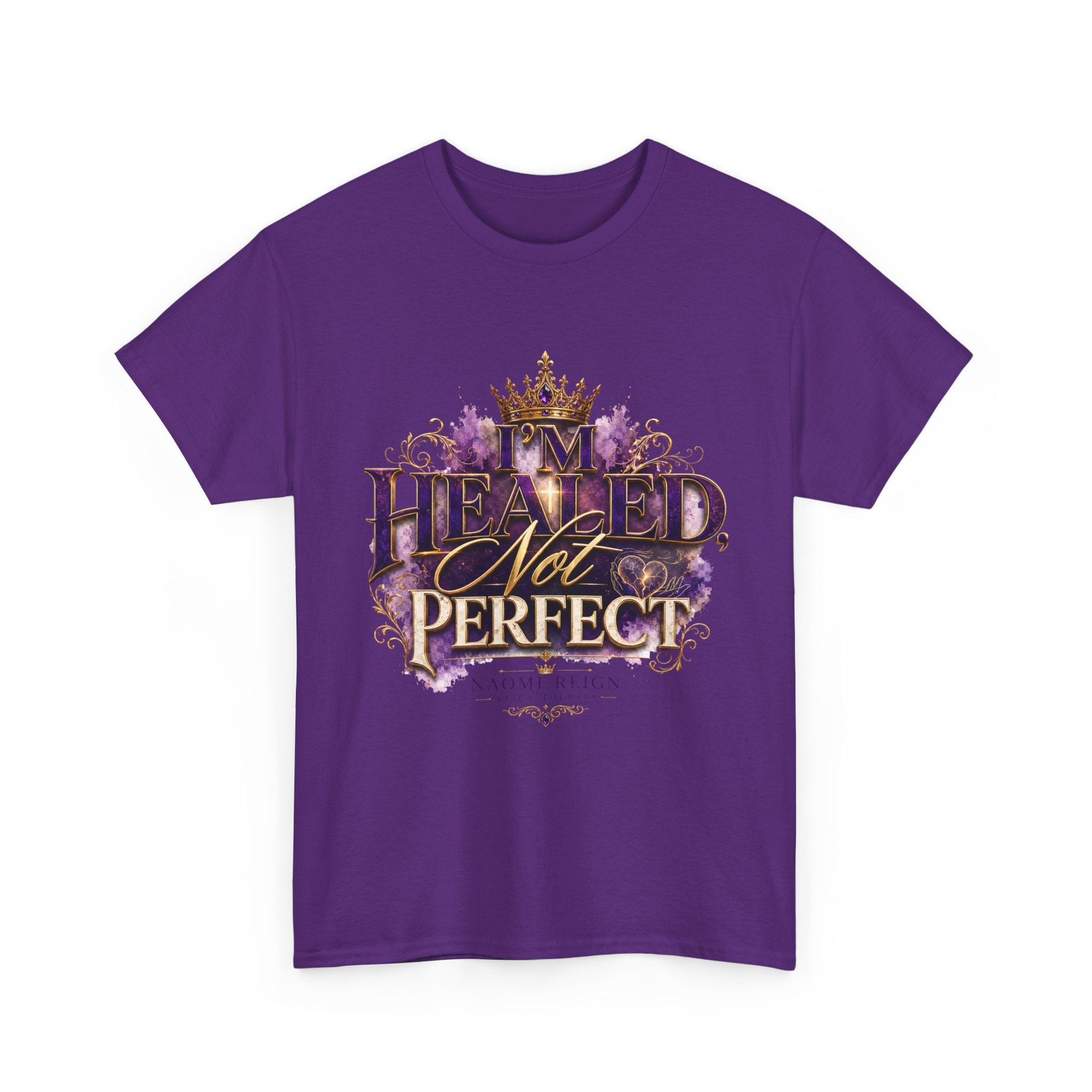 Faith T-Shirt — 'Healed Not Perfect' Inspirational Christian Tee