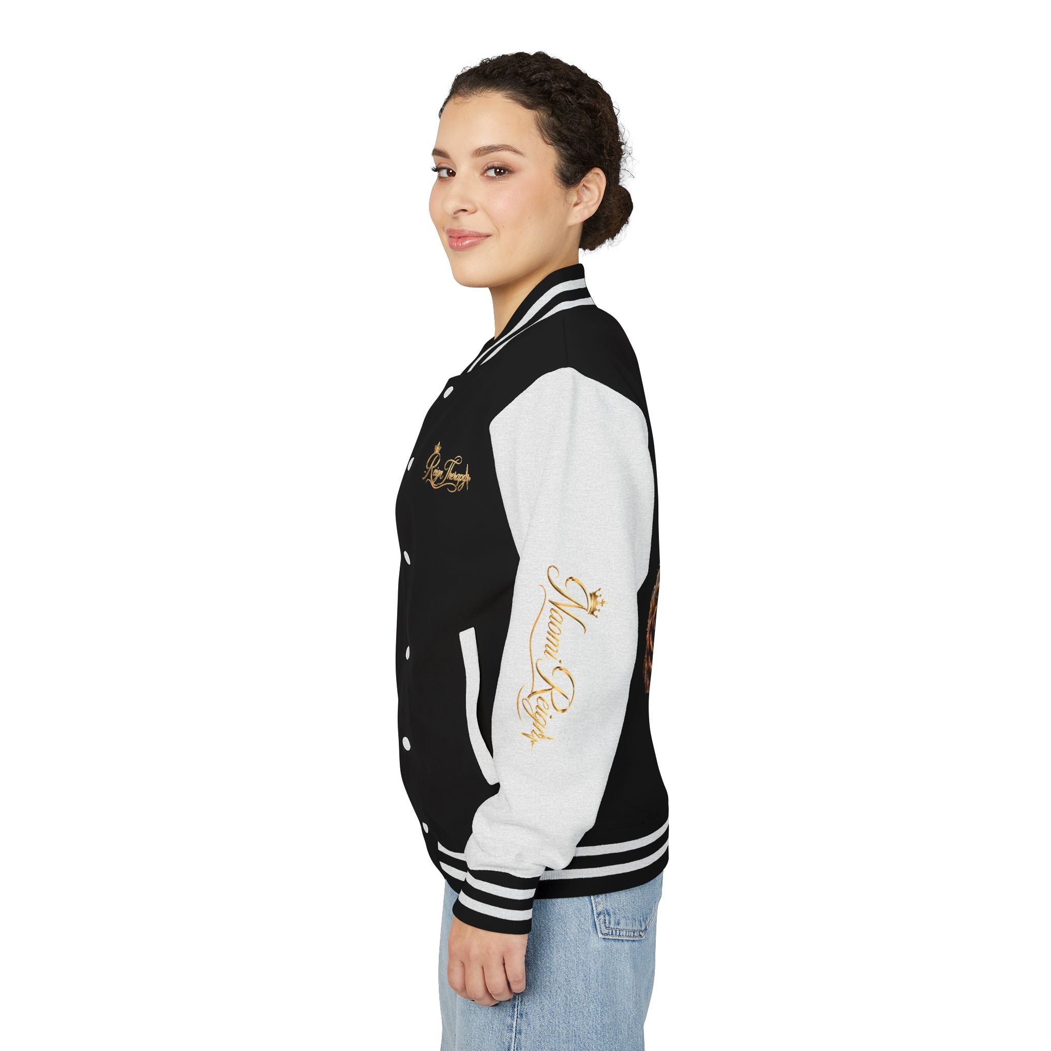 Letterman Jacket — "Reign & Healing Within" Vintage Script Varsity Jacket
