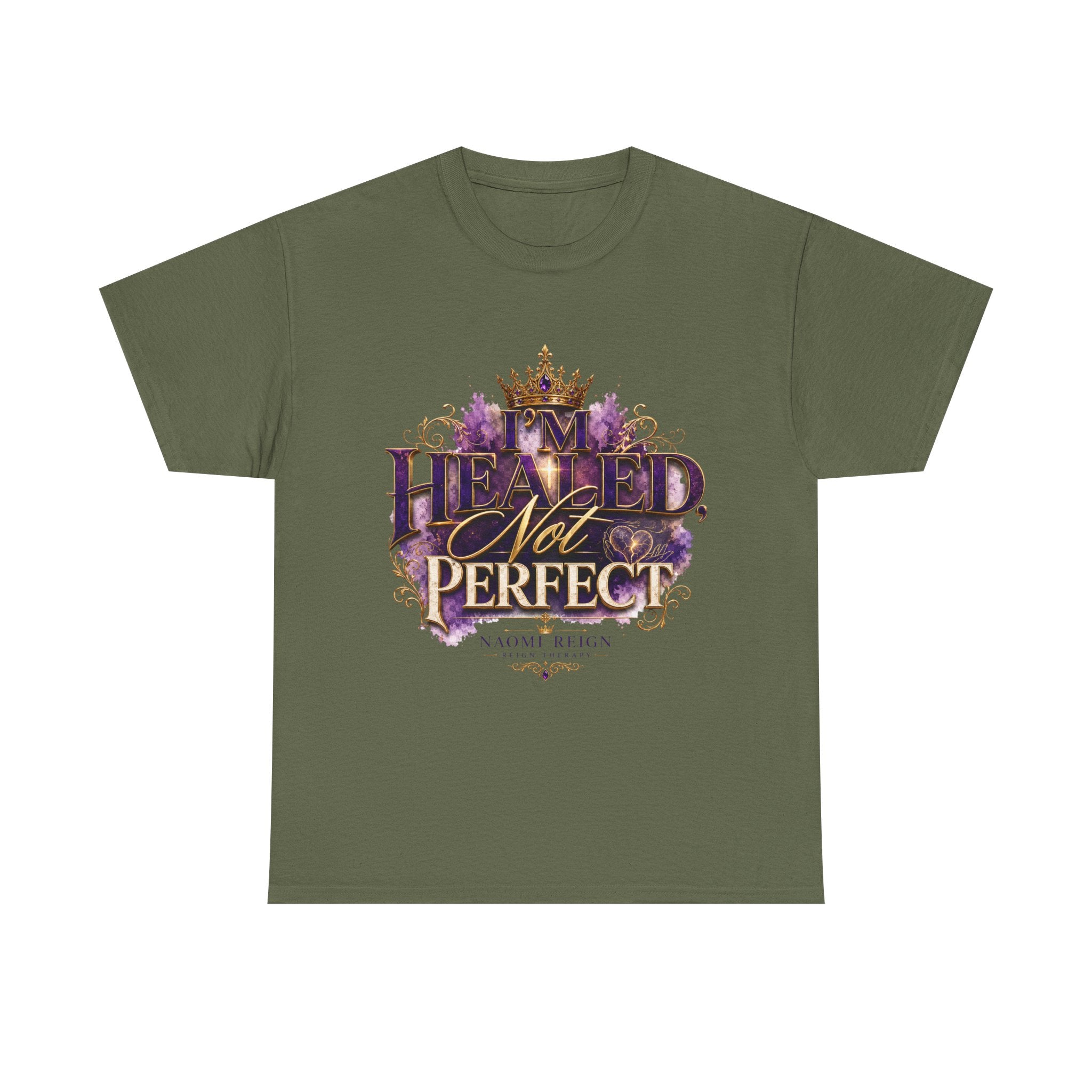 Faith T-Shirt — 'Healed Not Perfect' Inspirational Christian Tee