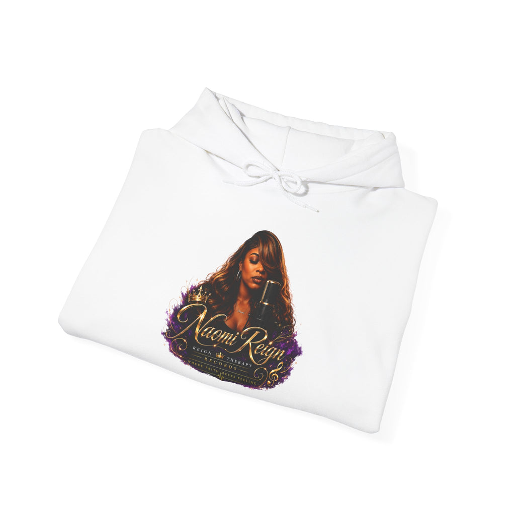 Portrait Graphic Hoodie — "Queen Reign" Script Design