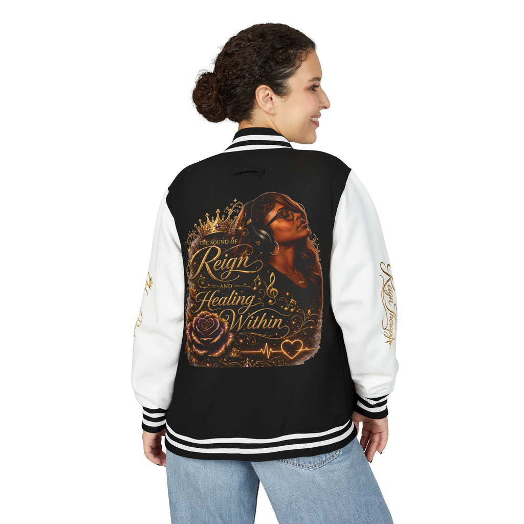 Letterman Jacket — "Reign & Healing Within" Vintage Script Varsity Jacket