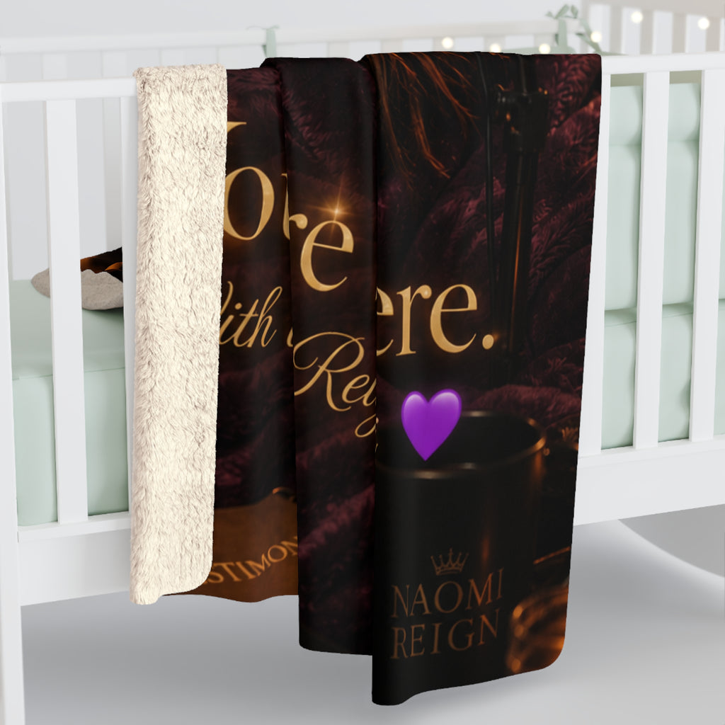 Sherpa Blanket — "You Are Safe Here" Cozy Personalized Throw with Portrait and Message