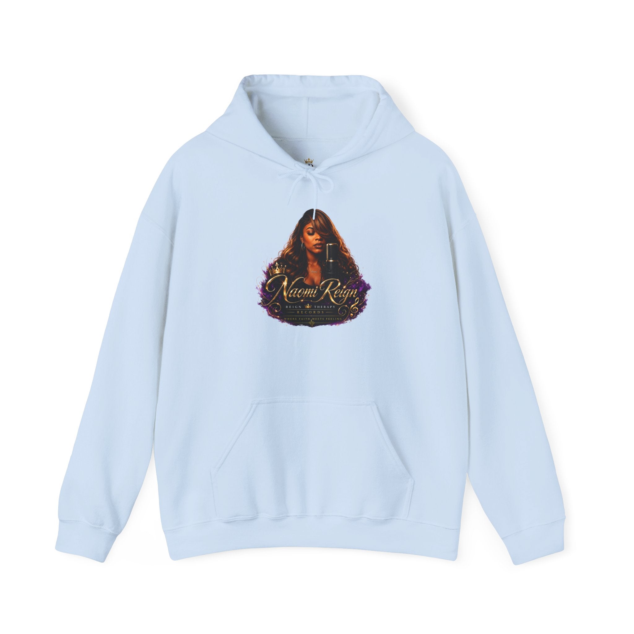 Portrait Graphic Hoodie — "Queen Reign" Script Design