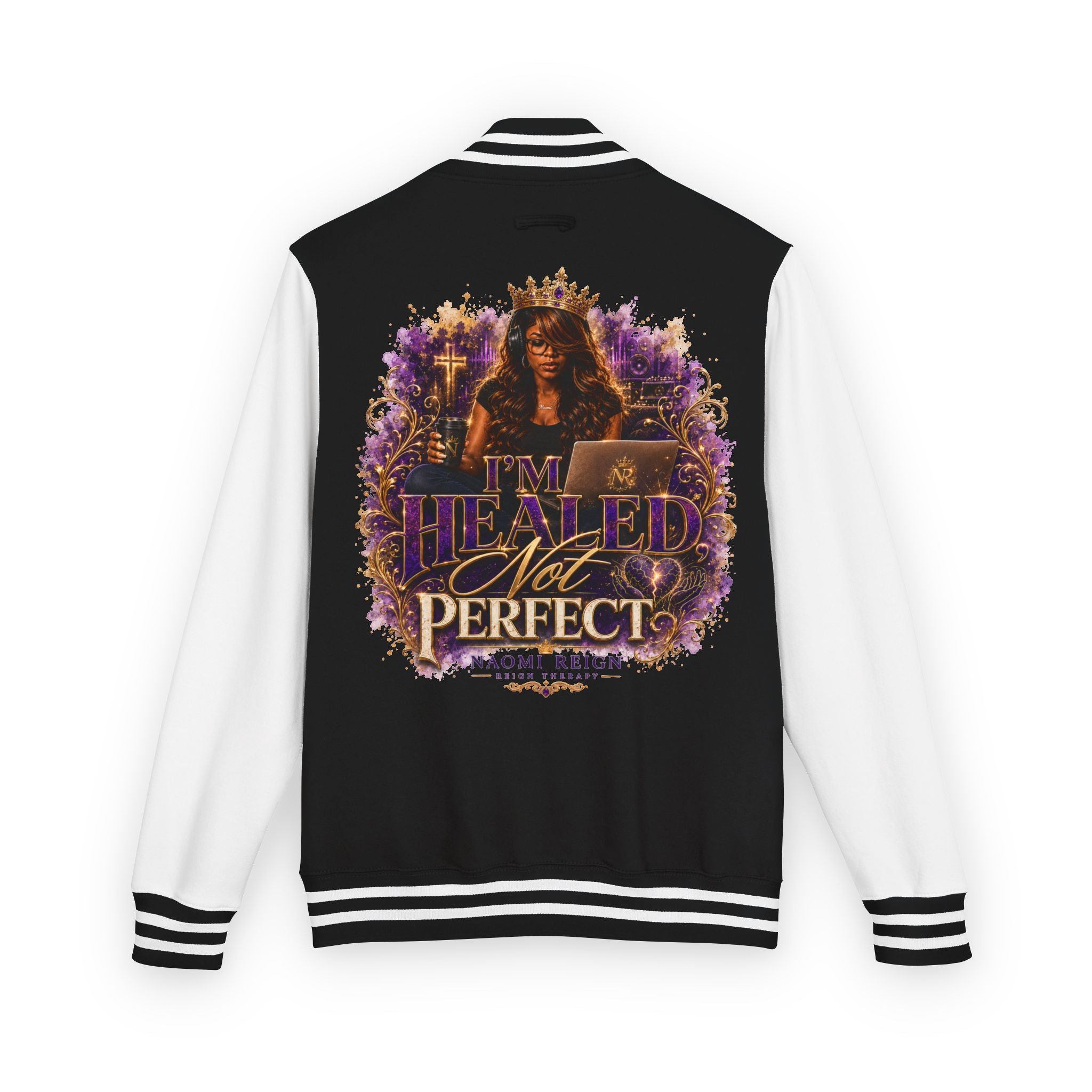 Unisex Heavyweight 'Healing Reign' Letterman Jacket