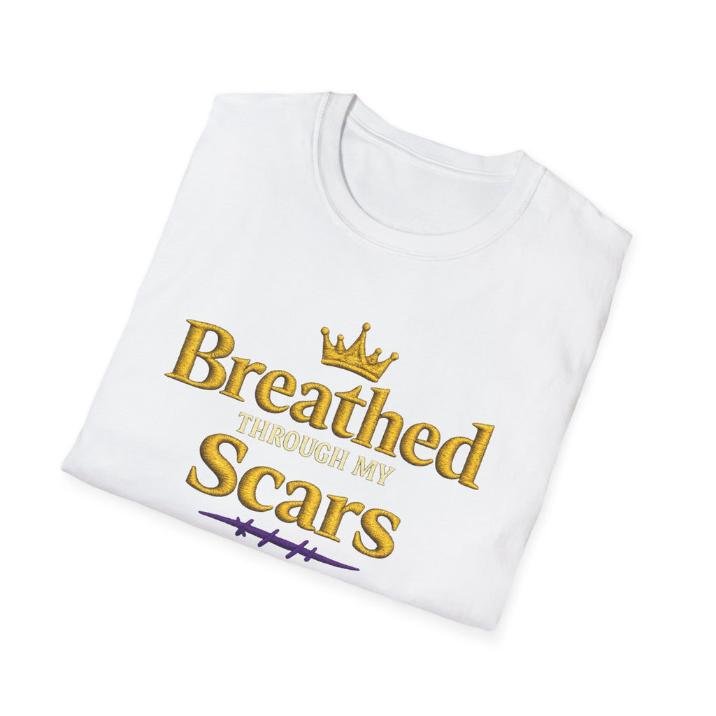 Breathed Through My Scars Graphic Tee — Inspirational Survivor T-Shirt