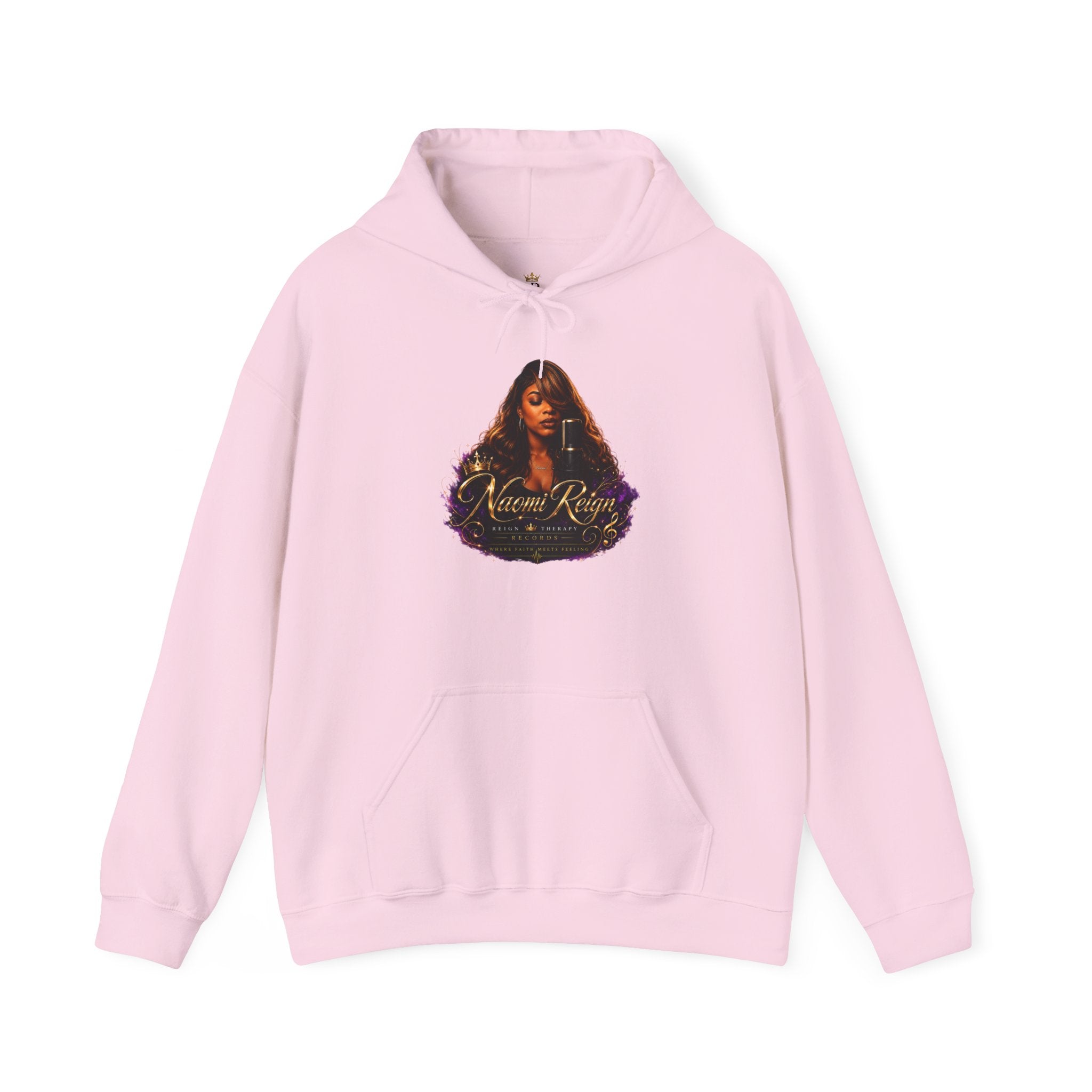 Portrait Graphic Hoodie — "Queen Reign" Script Design
