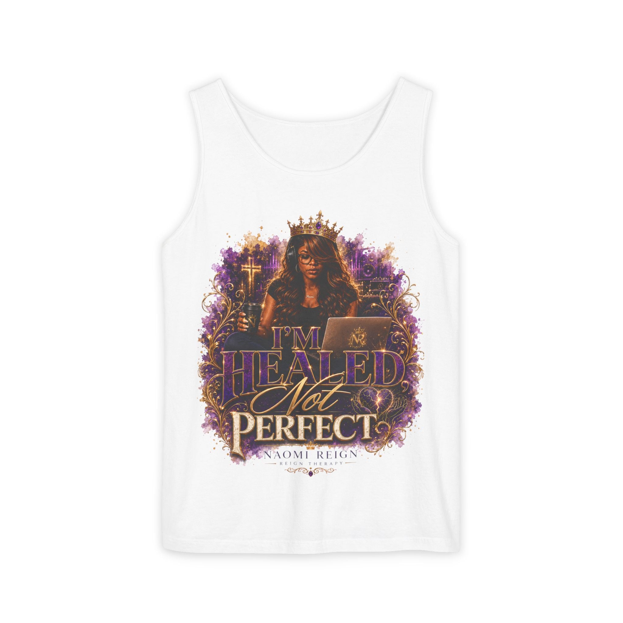 Healed Not Perfect Tank Top — Christian Inspirational Faith Graphic Tank