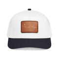 Naomi Reign Leather Patch Baseball Cap — Custom Name Script Rectangle
