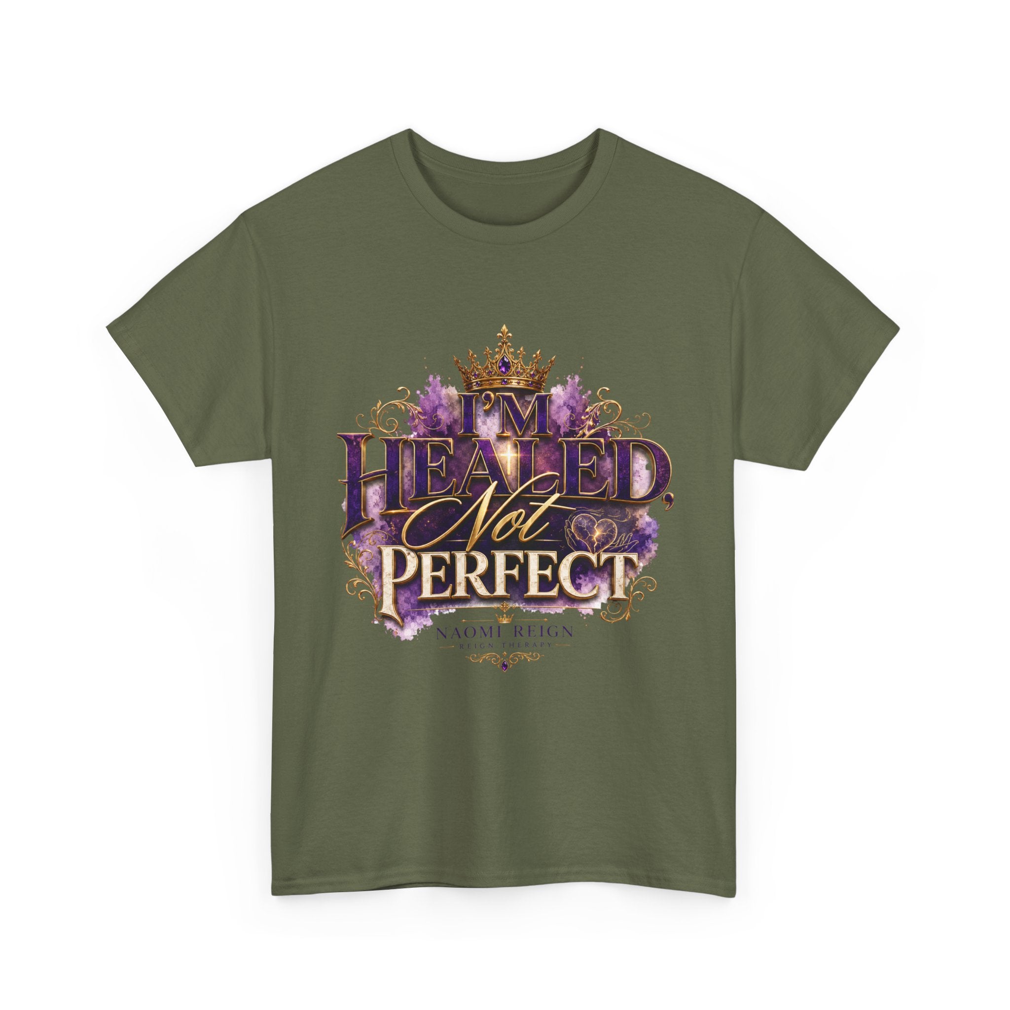 Faith T-Shirt — 'Healed Not Perfect' Inspirational Christian Tee