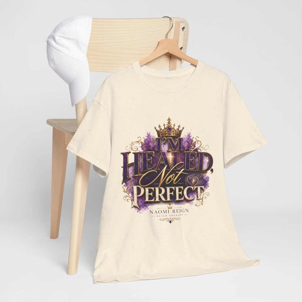 Faith T-Shirt — 'Healed Not Perfect' Inspirational Christian Tee