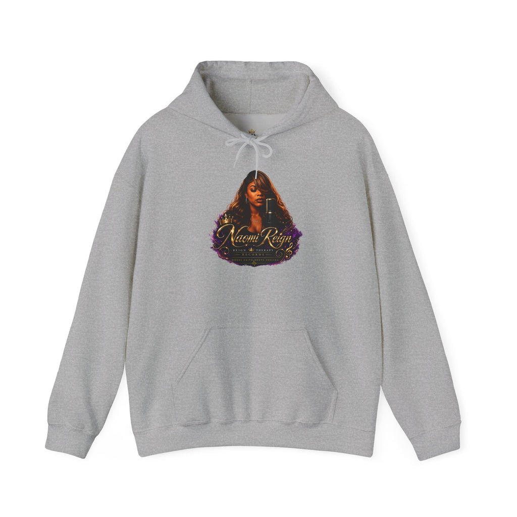 Portrait Graphic Hoodie — "Queen Reign" Script Design