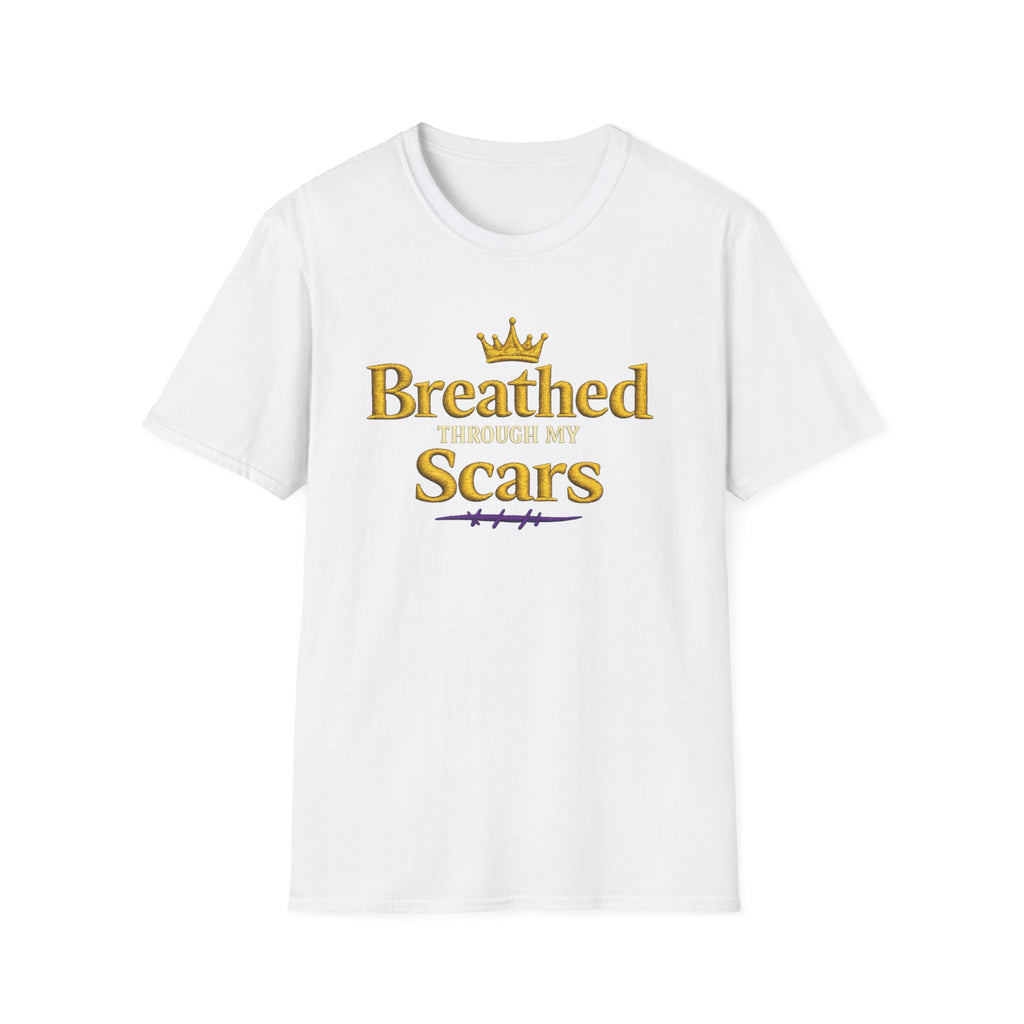 Breathed Through My Scars Graphic Tee — Inspirational Survivor T-Shirt