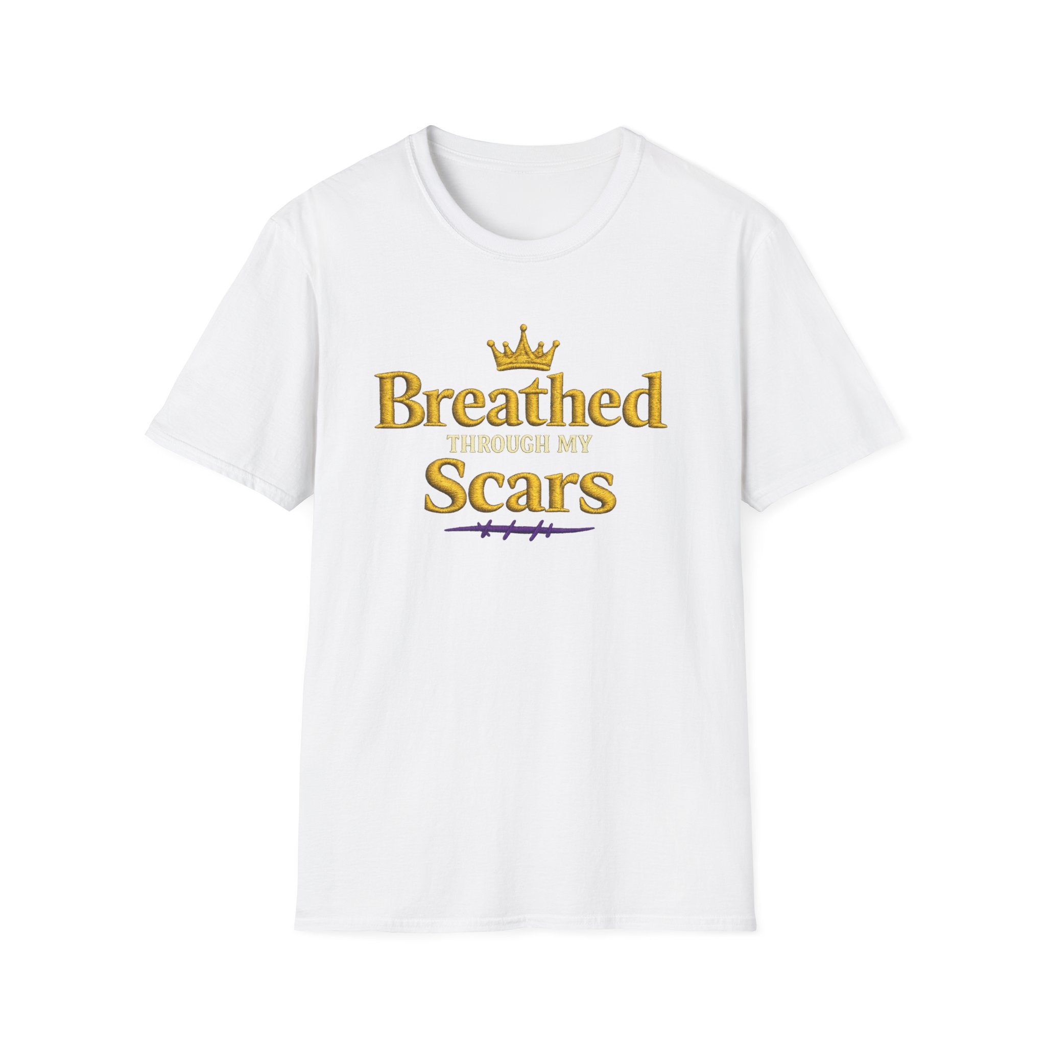 Breathed Through My Scars Graphic Tee — Inspirational Survivor T-Shirt