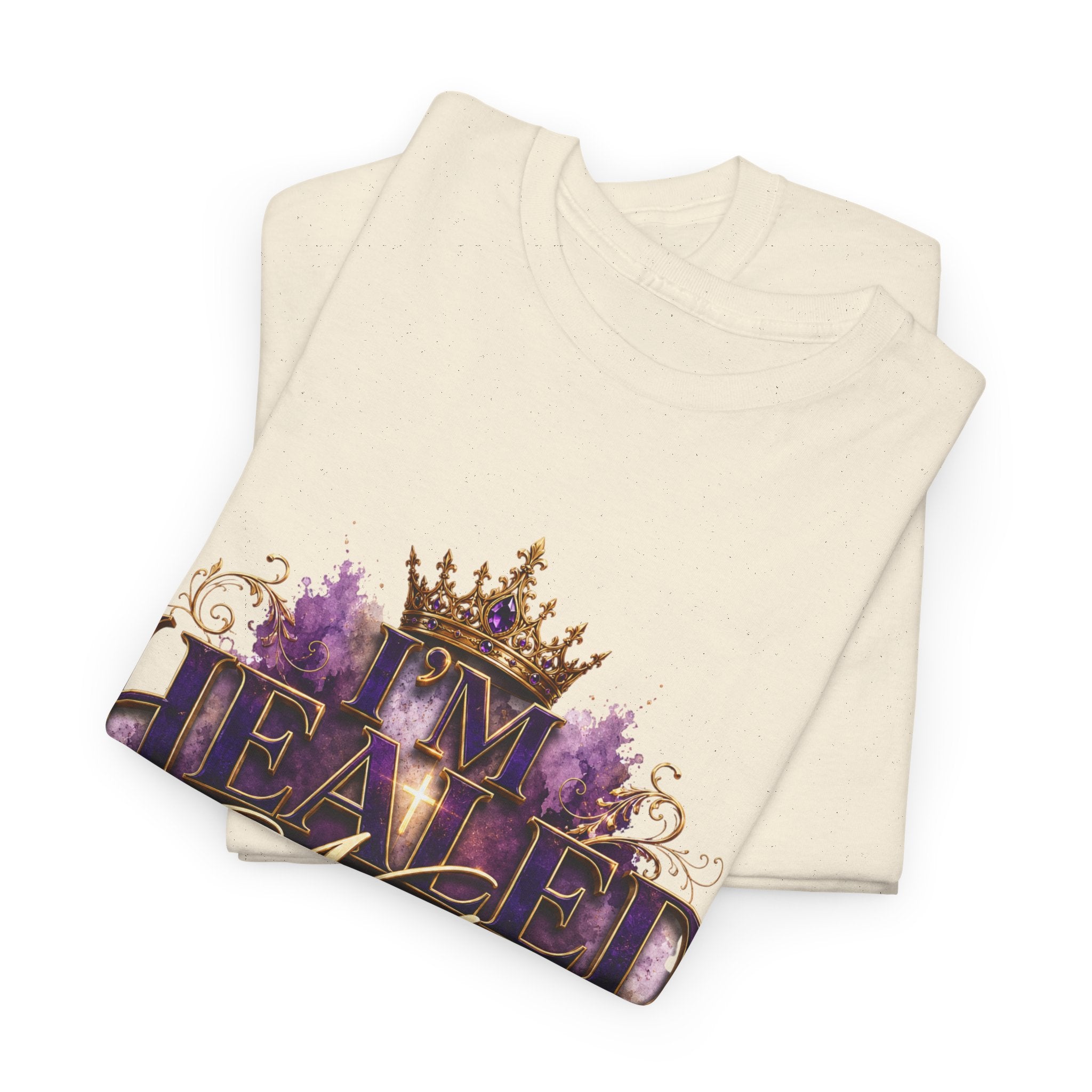 Faith T-Shirt — 'Healed Not Perfect' Inspirational Christian Tee
