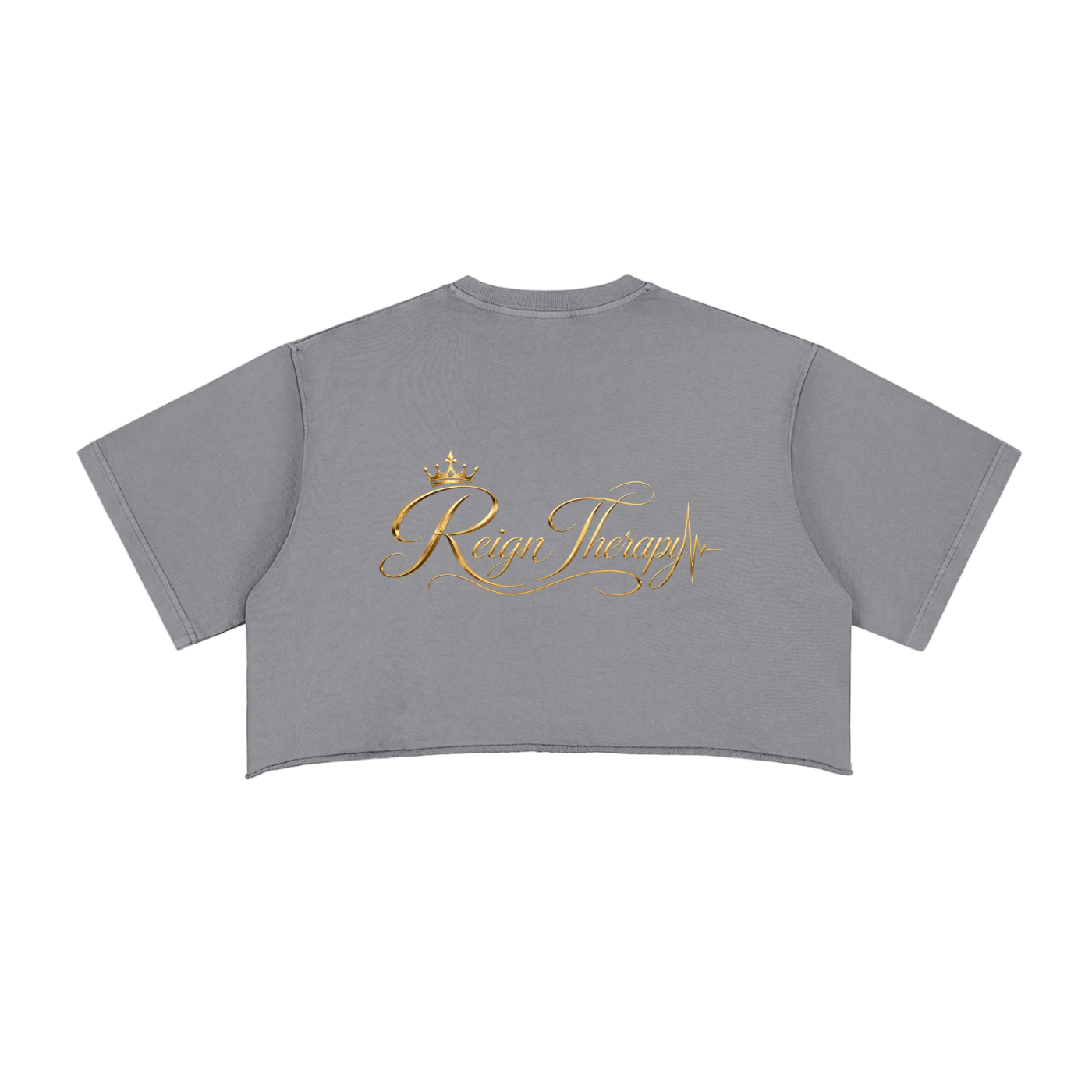 Reign Therapy  Washed Raw Edge Crop Top