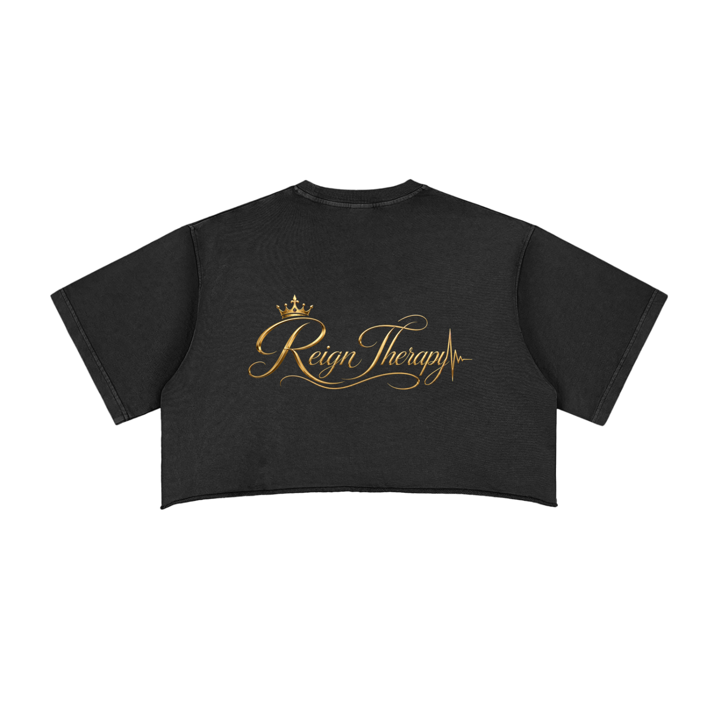 Reign Therapy  Washed Raw Edge Crop Top